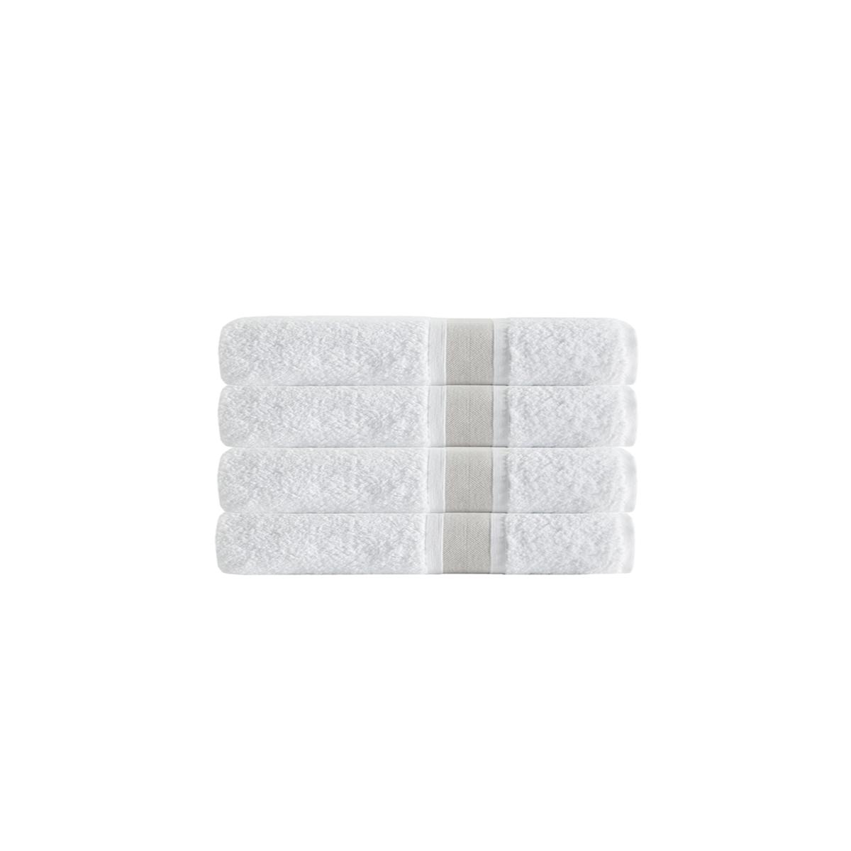 Enchante Home Ela 4 pcs White Turkish Cotton Hand Towels