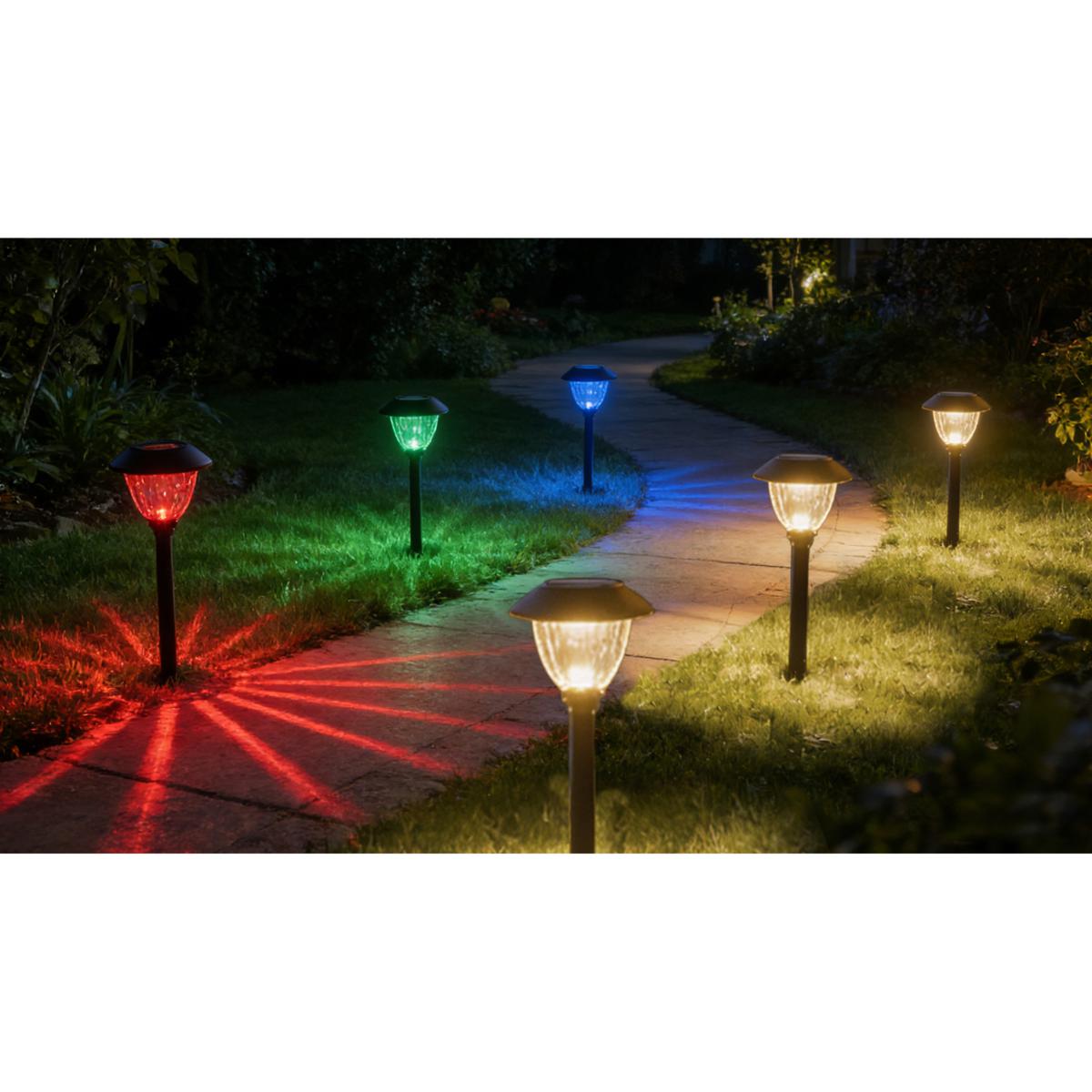 Eveready 8-Piece Solar Color-On-Demand 12 Lumen Pathway Lights | HSN