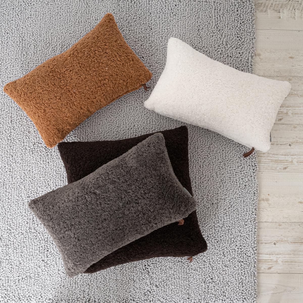 Extra Large Lumbar Cover Bouclé Pillow Modern Minimal Pillow boucle Look  Sherpa Throw Pillow Mud Cloth Mixerdesigner Pillow Teddy 