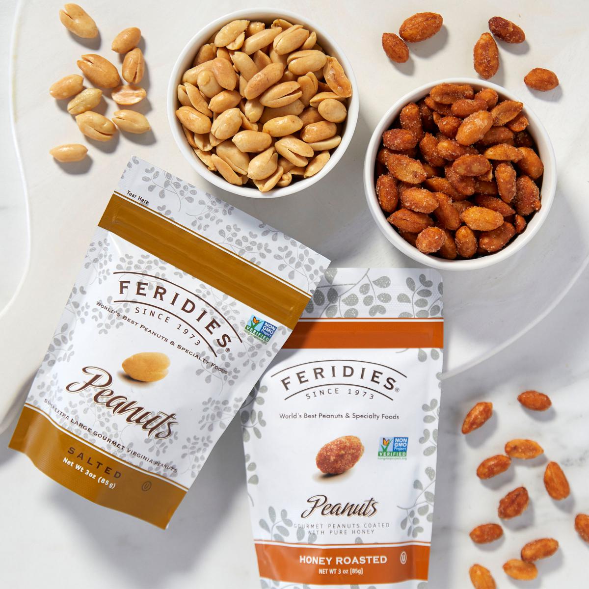 FERIDIES 12-pack 3 oz. Salted or Honey Roasted Peanuts - 10092939 | HSN