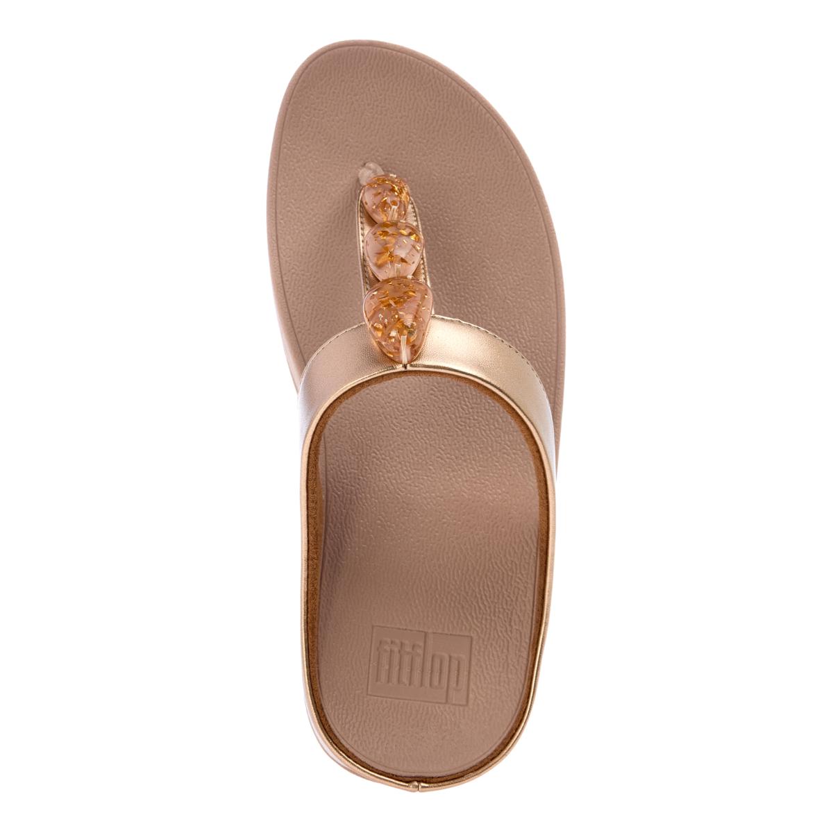 FitFlop® Fino Metallic Fleck Stone Toe-Thongs - 21887525 | HSN