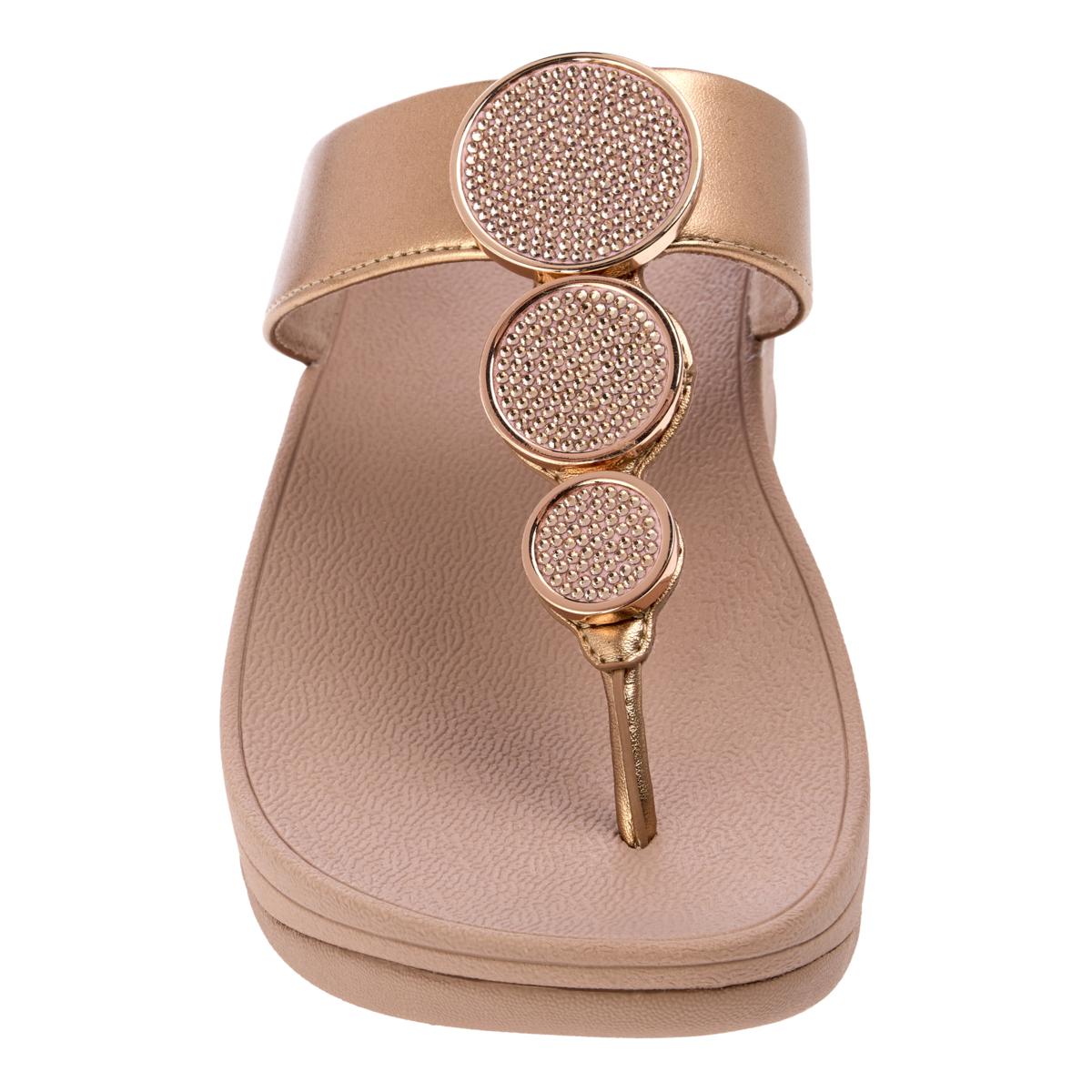 Fitflop Halo Shimmer Toe-Postサンダル Amazon.com | FitFlop FE5477-080 Halo Metallic-Trim Toe-Post