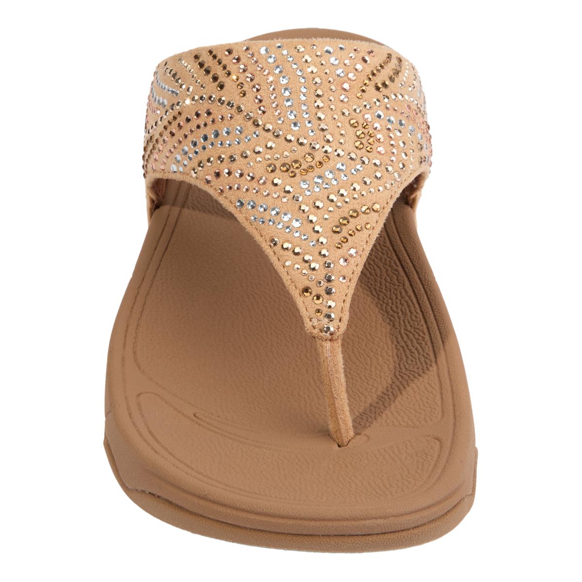 FitFlop Lulu Crystal Feather Toe-Post Sandal - 23402911 | HSN