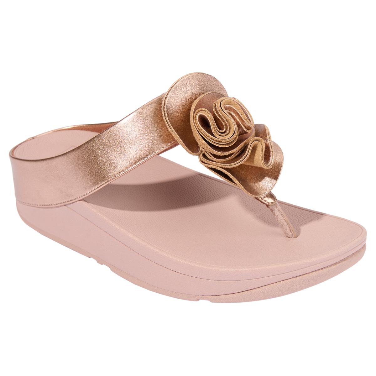 FitFlop Lulu Florrie Leather Toe-Post Sandal 23439185 HSN