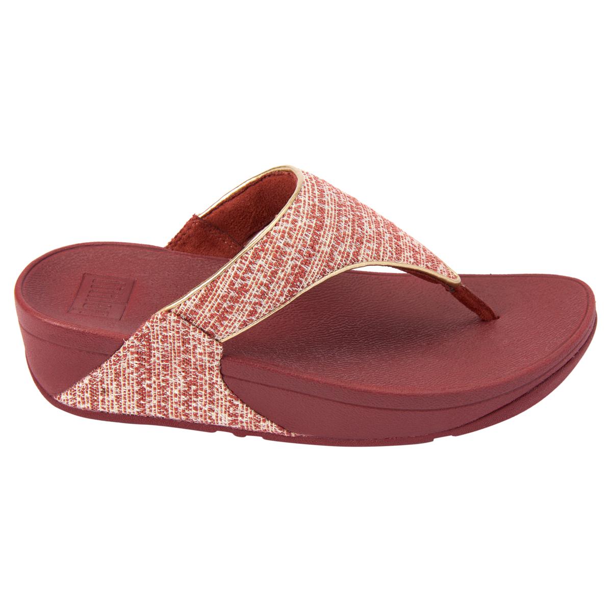 FitFlop Lulu Shimmerweave Toe-Post Sandal | HSN