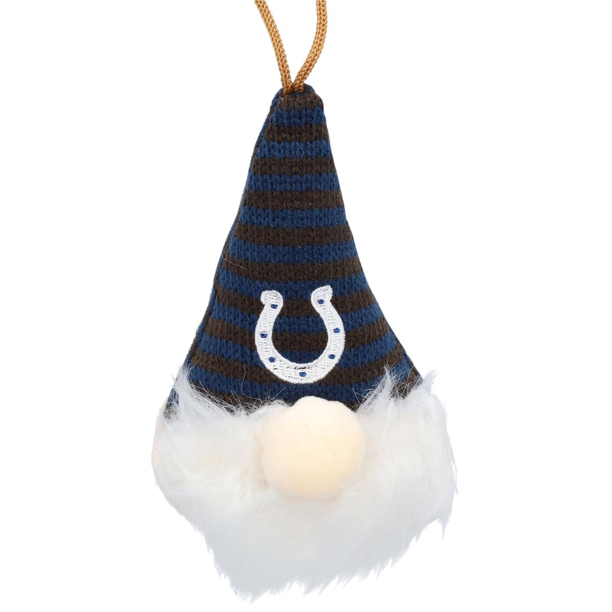FOCO Indianapolis Colts Plush Striped Hat Gnome Ornament