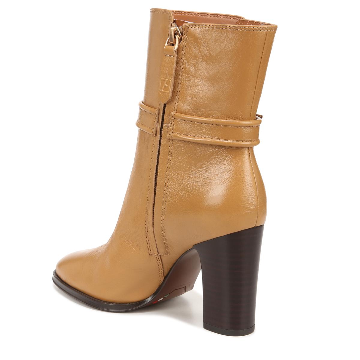 Franco sarto leather on sale block heel booties