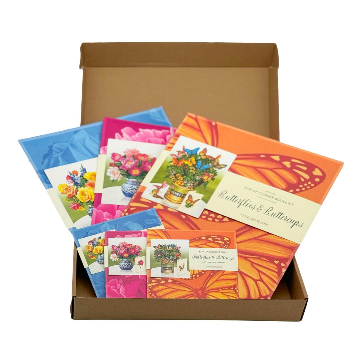 Fresh Cut Paper Set of 6 Classic & Mini Floral Bouquet Pop