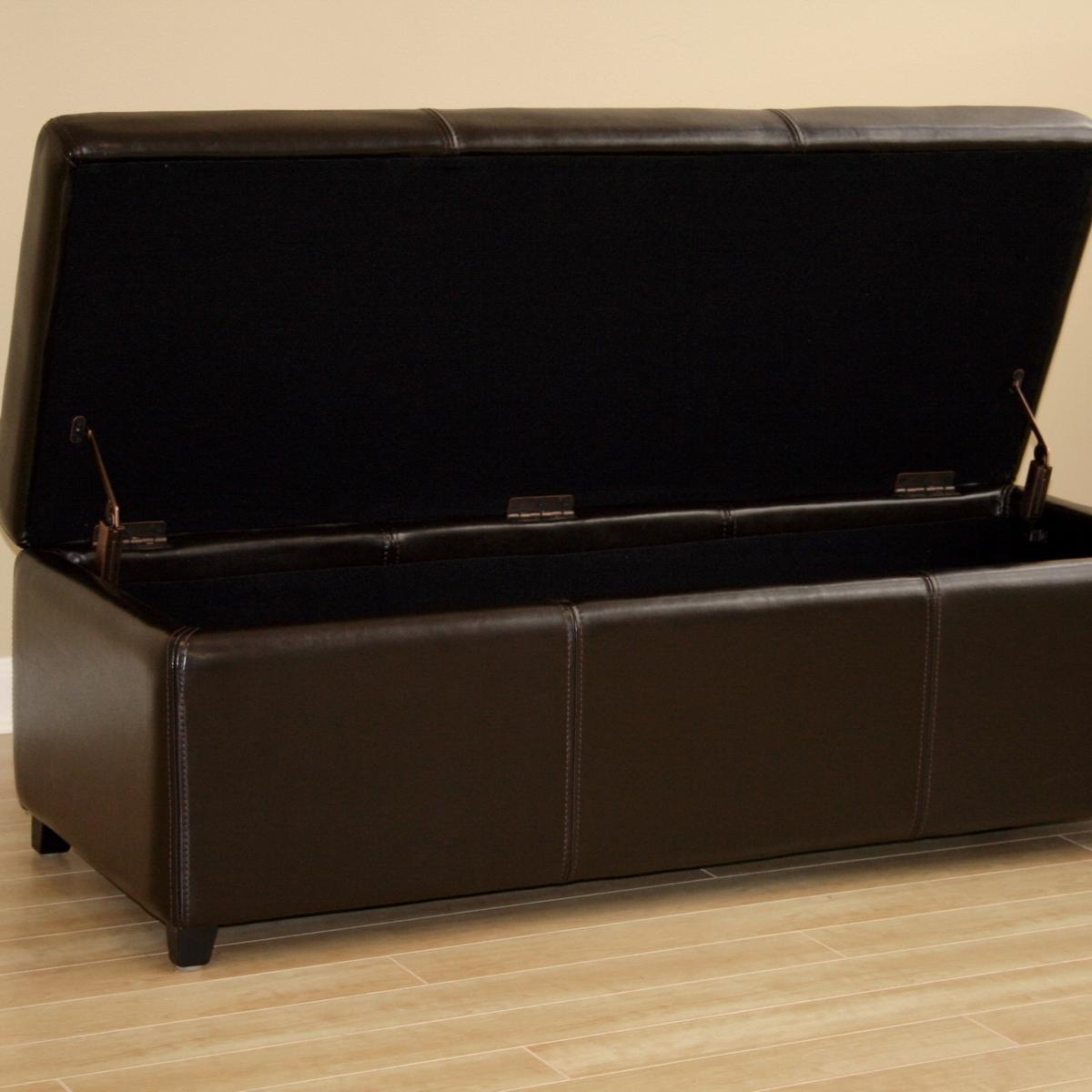 Full Leather Small Storage Cube Ottoman 9903825 HSN