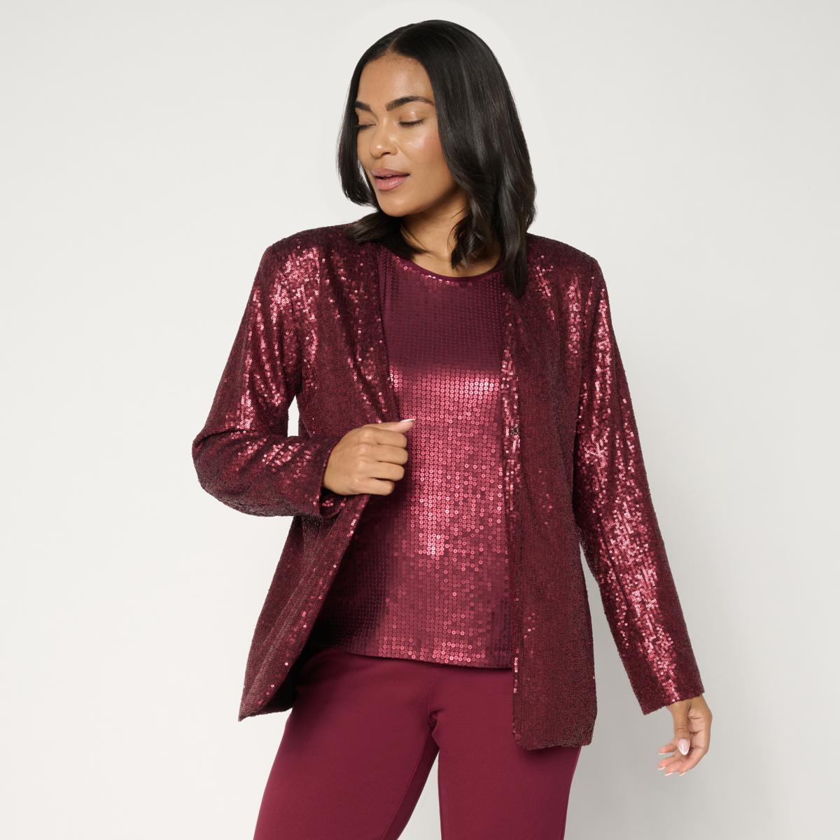 G by Giuliana Black Label Sequin Knit Cardigan | HSN