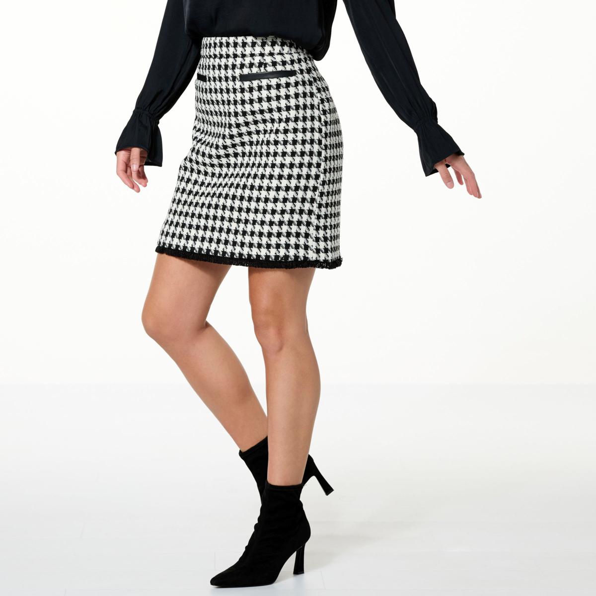 Tweed mini 2025 skirt qvc