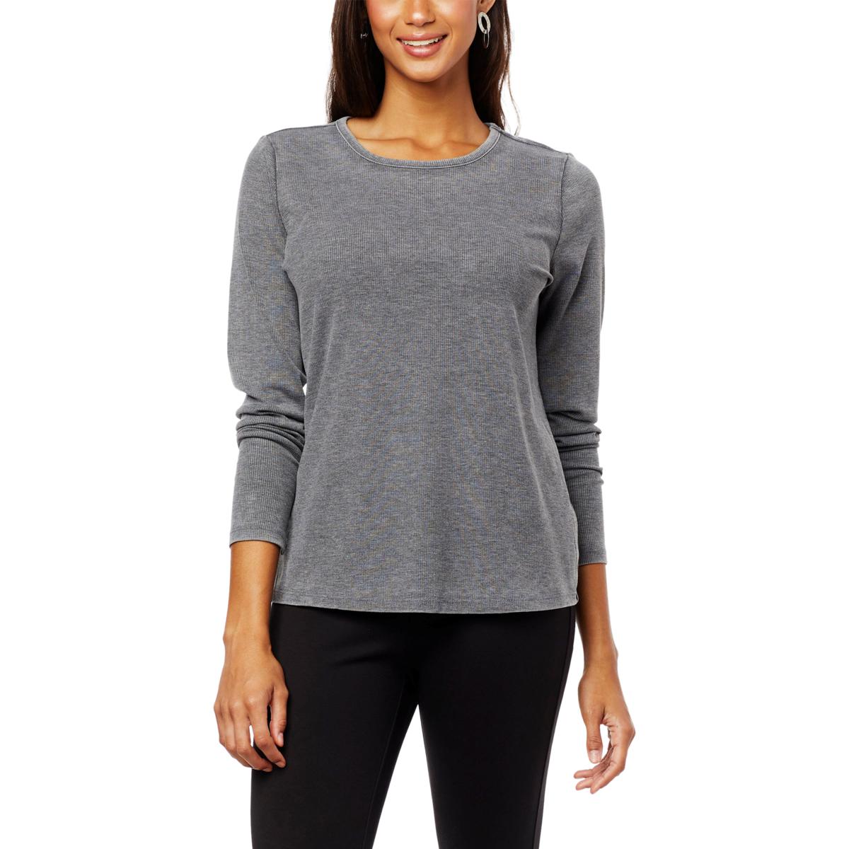 G by Giuliana Burnout Rib Knit Long-Sleeve Tee - 20435204 | HSN