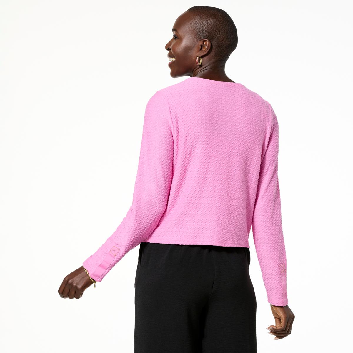 G by Giuliana Knit Novelty Buttoned Topper - 23480797 | HSN
