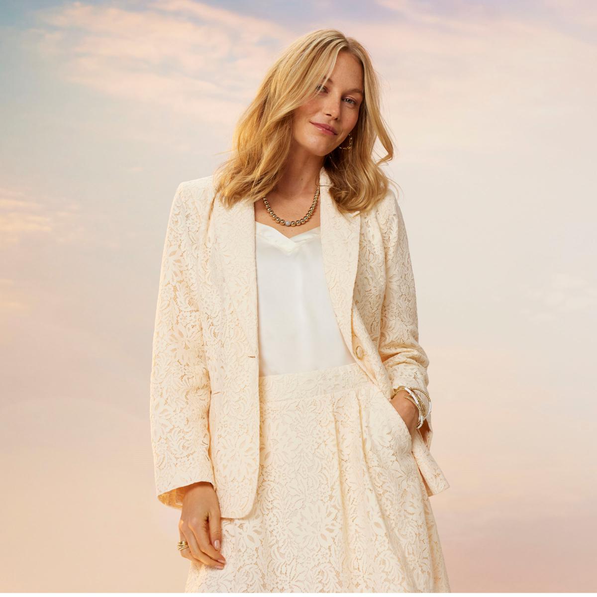 G by Giuliana Lace Girlfriend Blazer | HSN