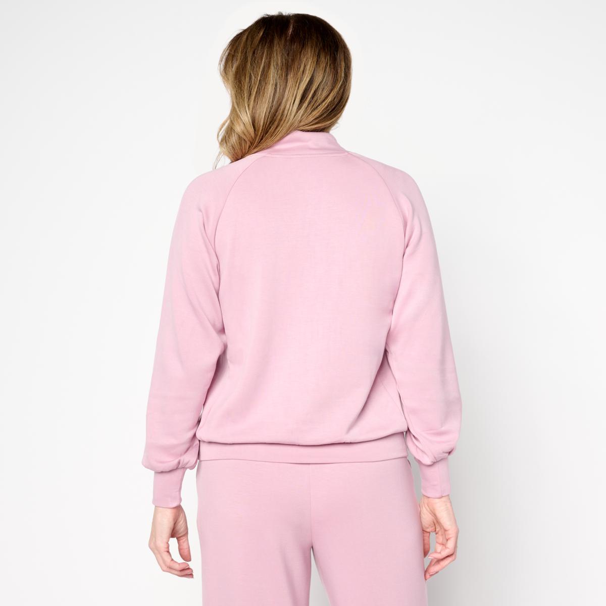 G by Giuliana Marshmallow Knit Sweatshirt with Zip-Up Collar | HSN