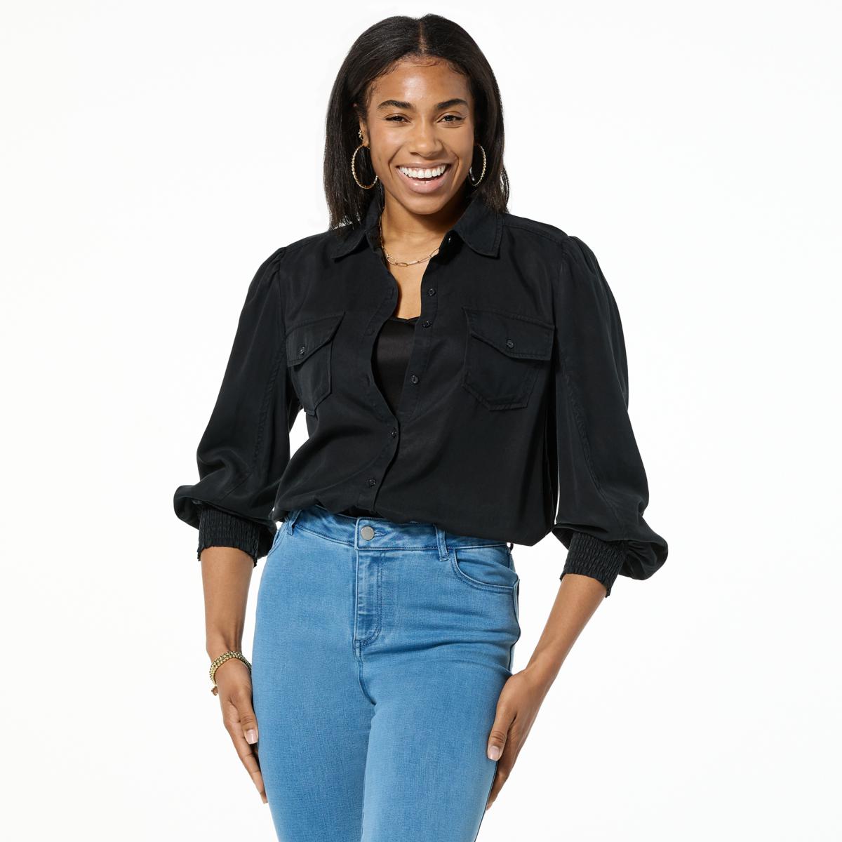 G by Giuliana Tencel Button-Down Top - 23430846 | HSN
