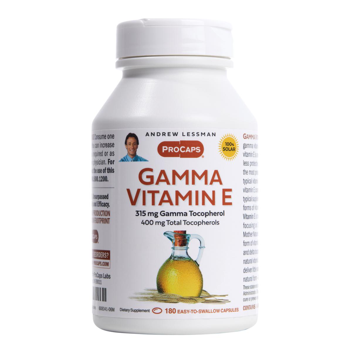 Gamma Vitamin E - 180 Capsules