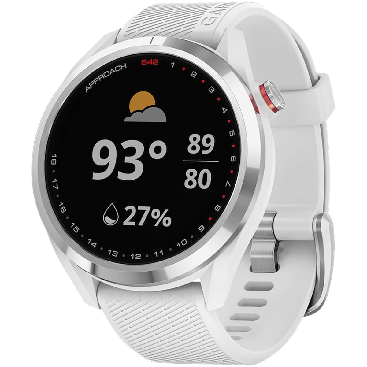 Garmin Approach S42 GPS Golf Smartwatch with White Band