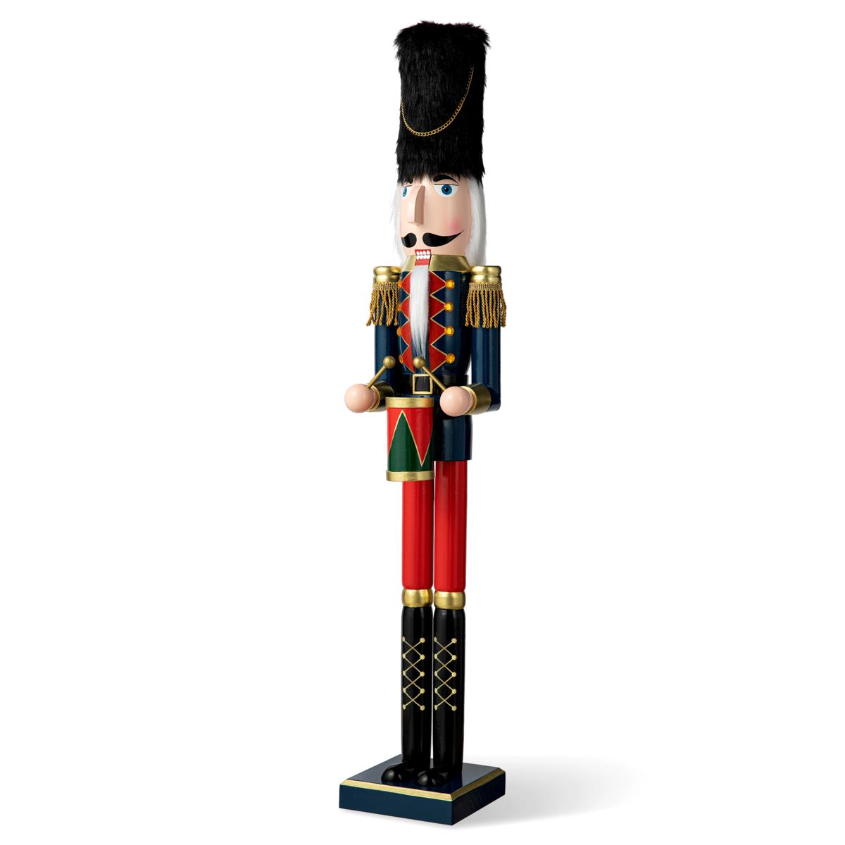 Glitzhome 36in. H Wooden Christmas Drummer Nutcracker - 22187807 | HSN