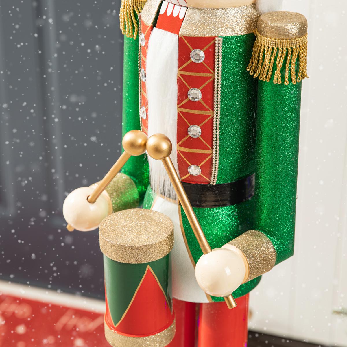 Glitzhome 42H Wooden Christmas Soldier Nutcracker