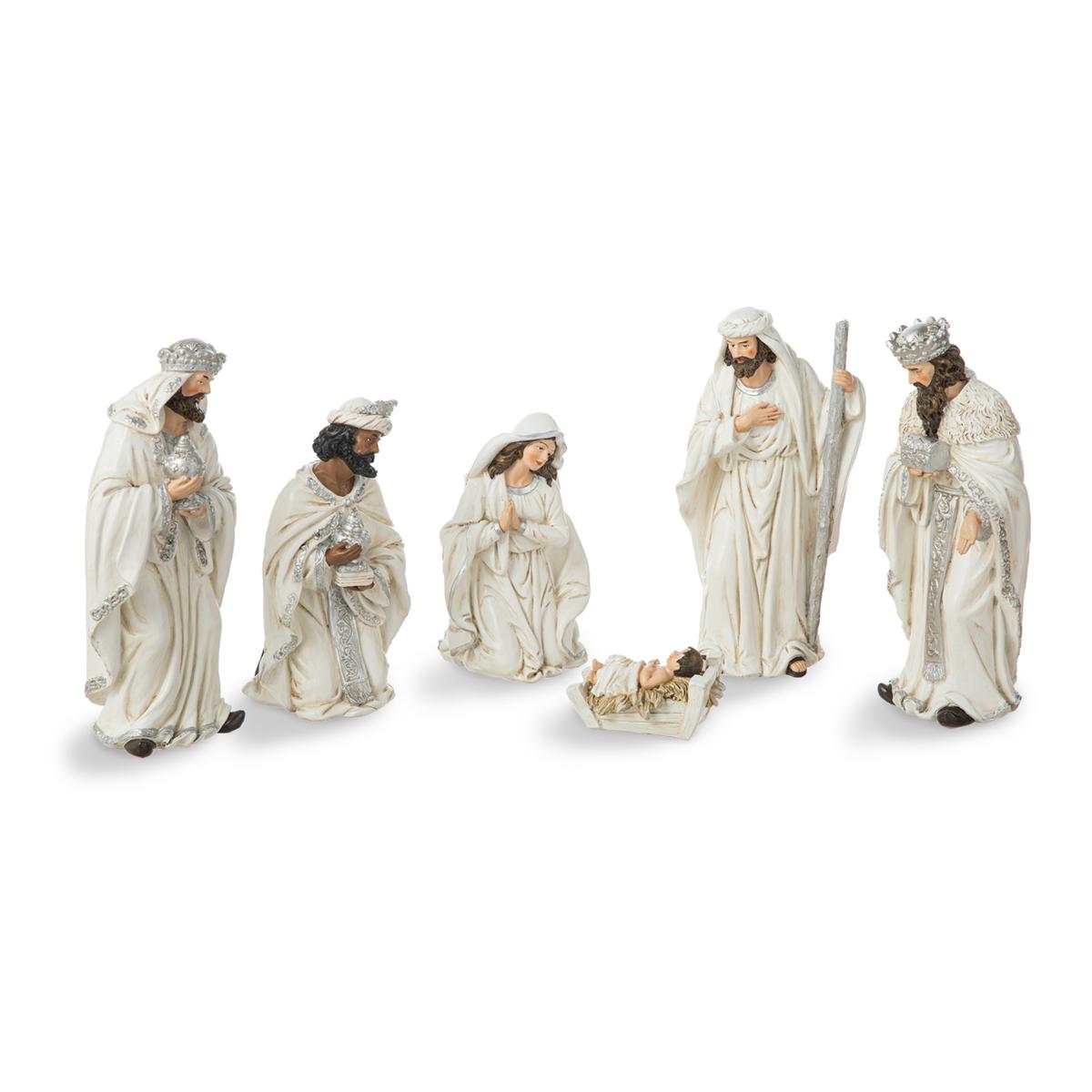 Glitzhome 6-pc Ivory Resin Nativity Figurine Set - 22187780 | HSN