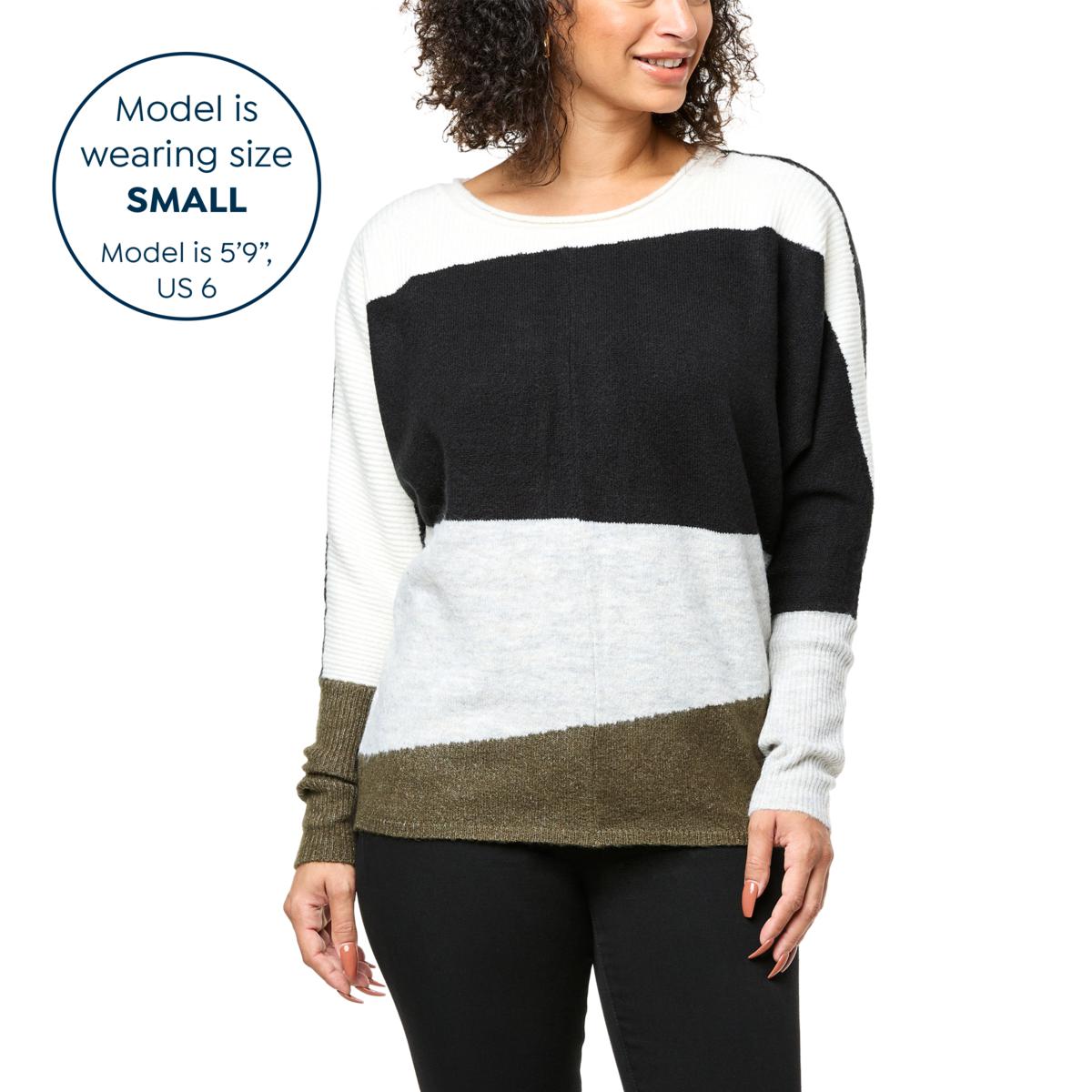 H Halston Studio Colorblock Dolman 