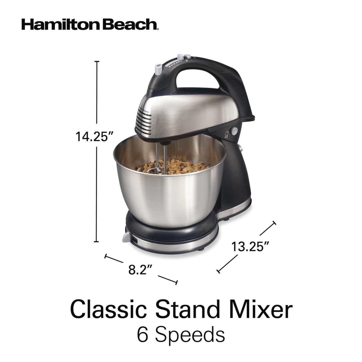 Hamilton　Beachステンレス製スタンドミキサー 6段階スピード Hamilton Beach 6 Speed Classic Stand Mixer 64650 - 8314073 | HSN
