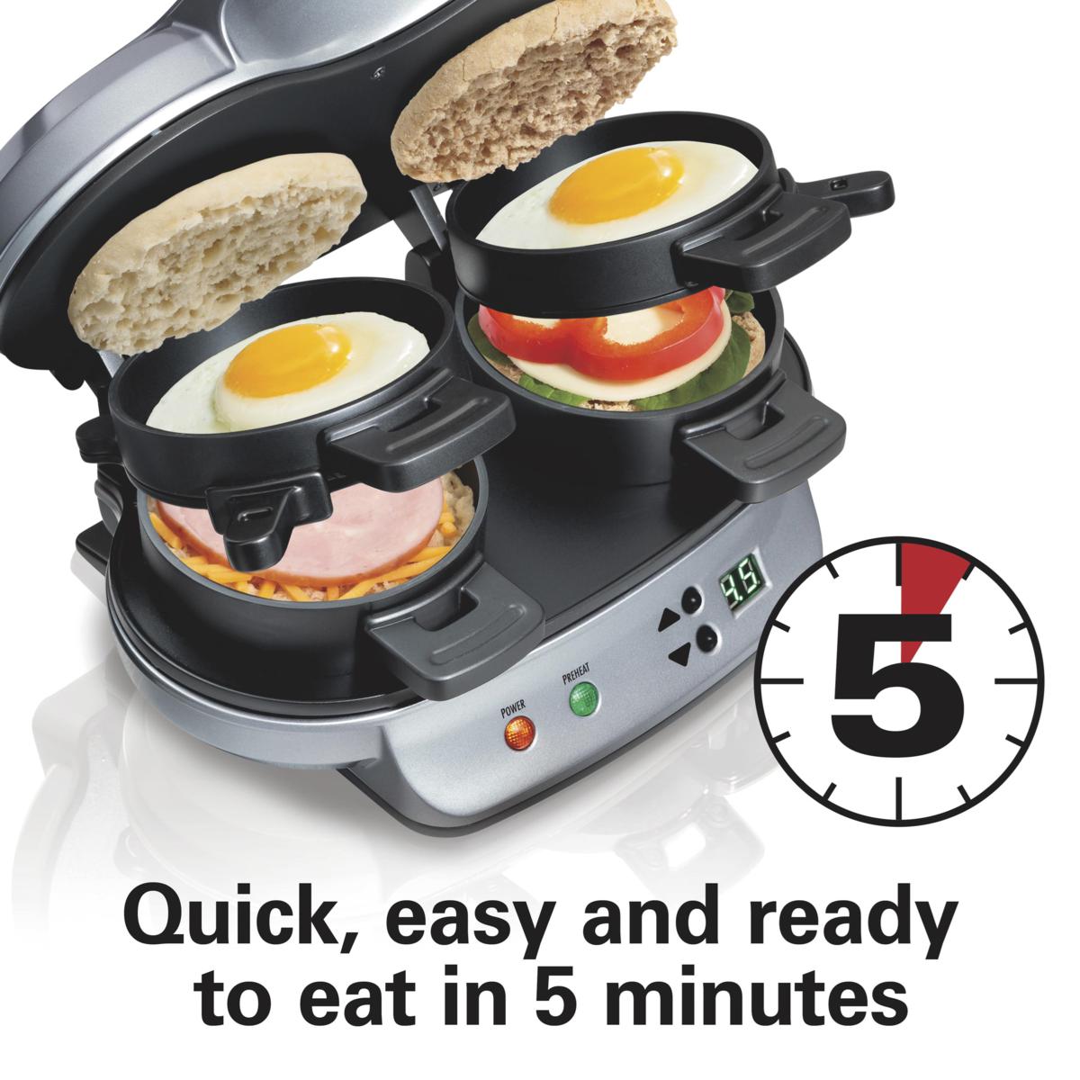 Hamilton Beach® Dual Breakfast Sandwich Maker 23571108 HSN