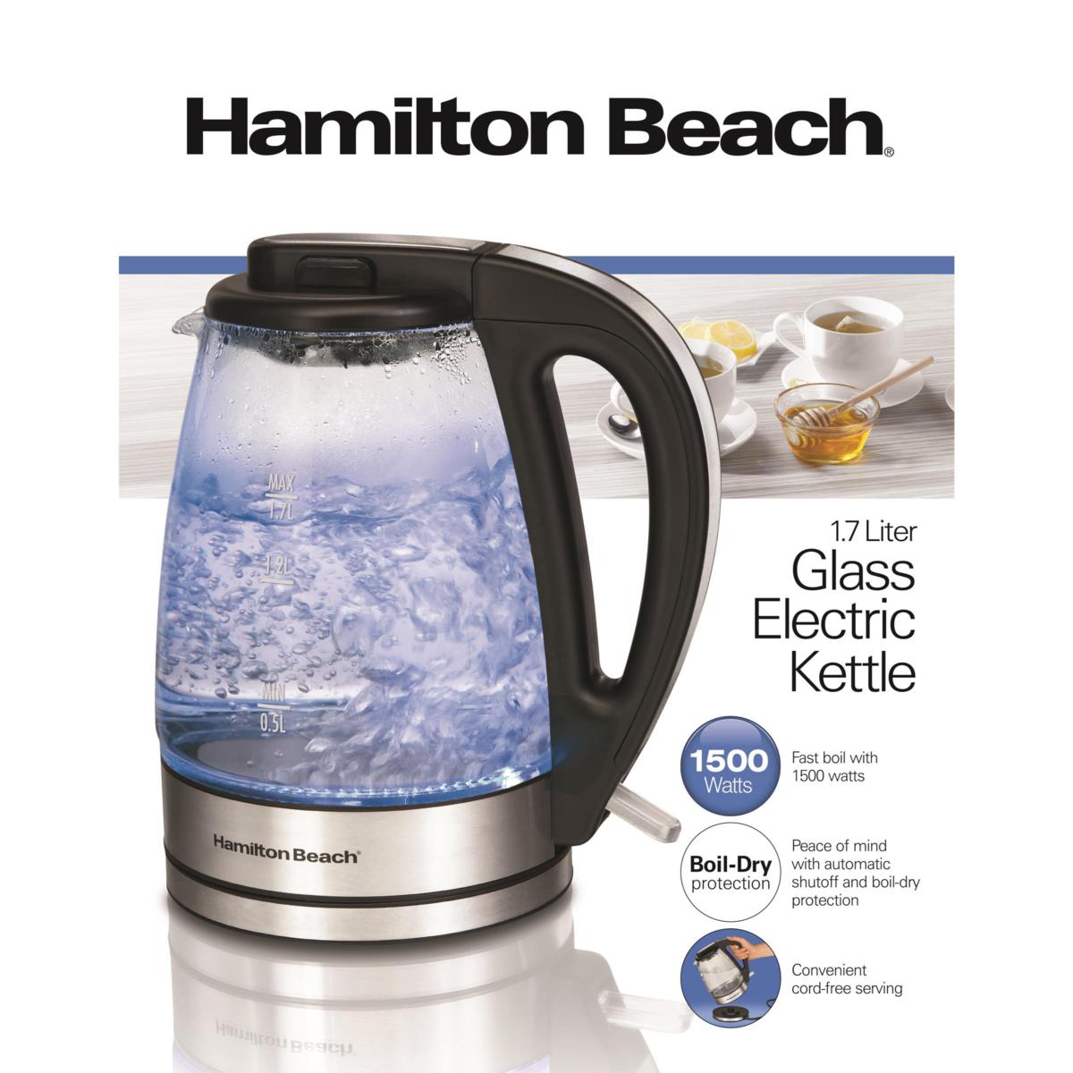 Hamilton beach glass clearance kettle