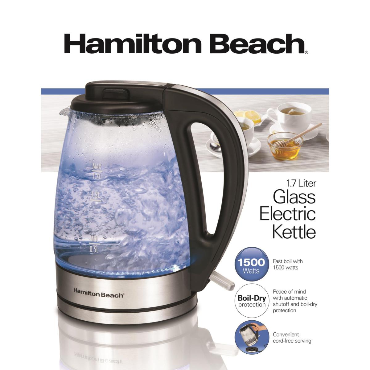Hamilton Beach Glass Electric Kettle 22871181 HSN
