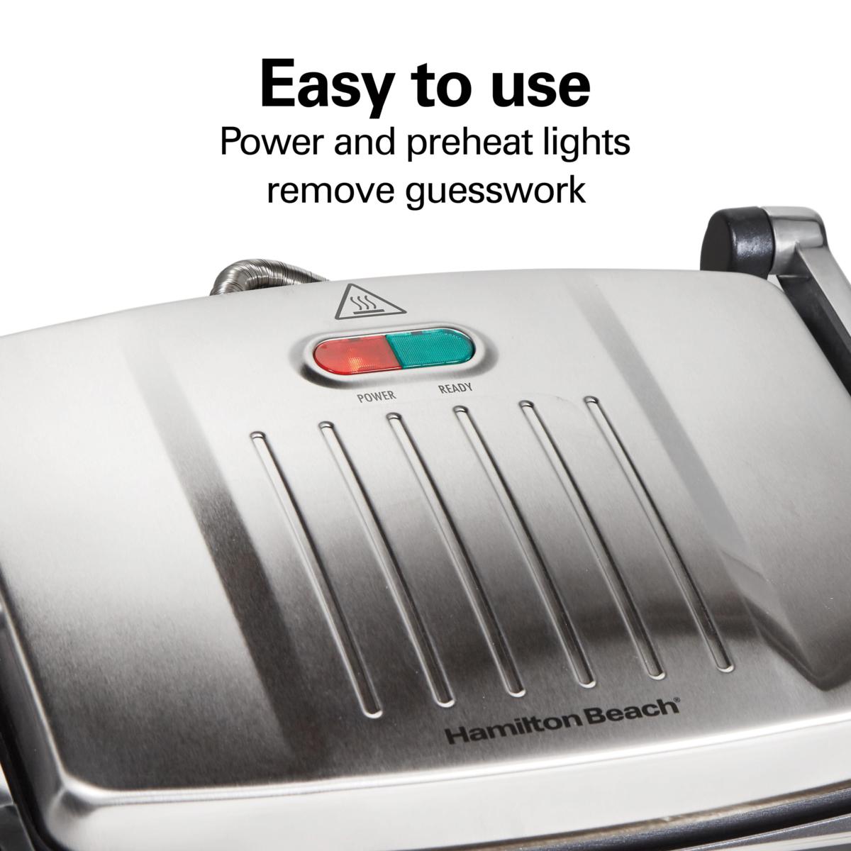 Hamilton Beach Panini Press Indoor Grill 9277587 HSN