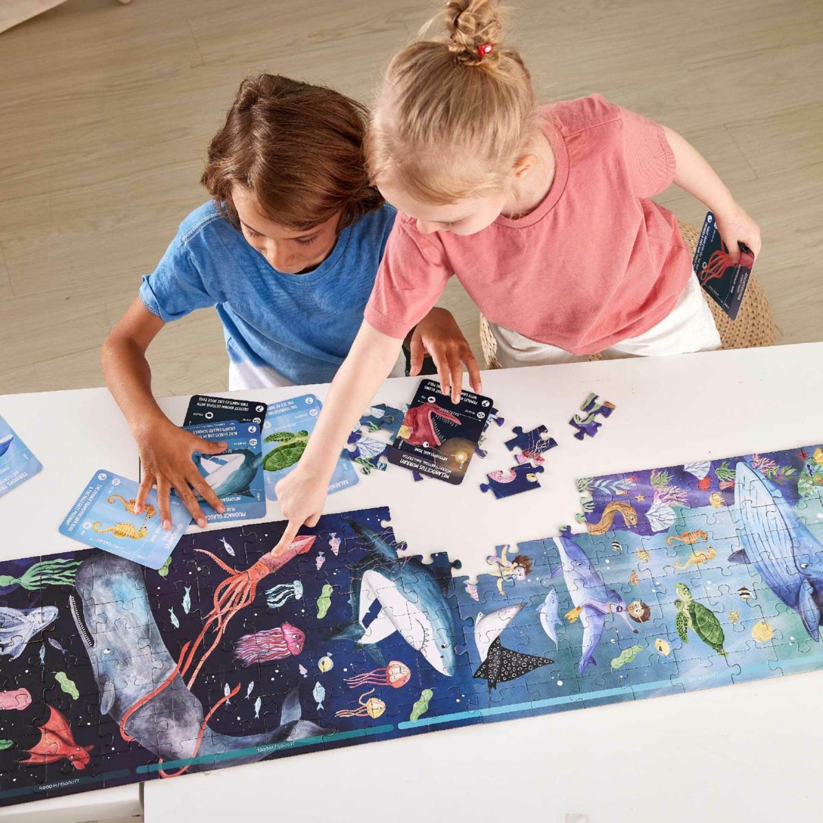 Hape Giant Glow-In-The-Dark Puzzle Ocean Life, 200 Pieces | HSN
