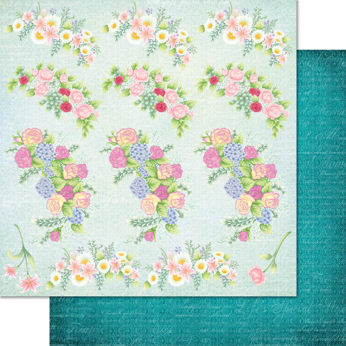 Reprint - Summertime Garden 12x12 cardstock