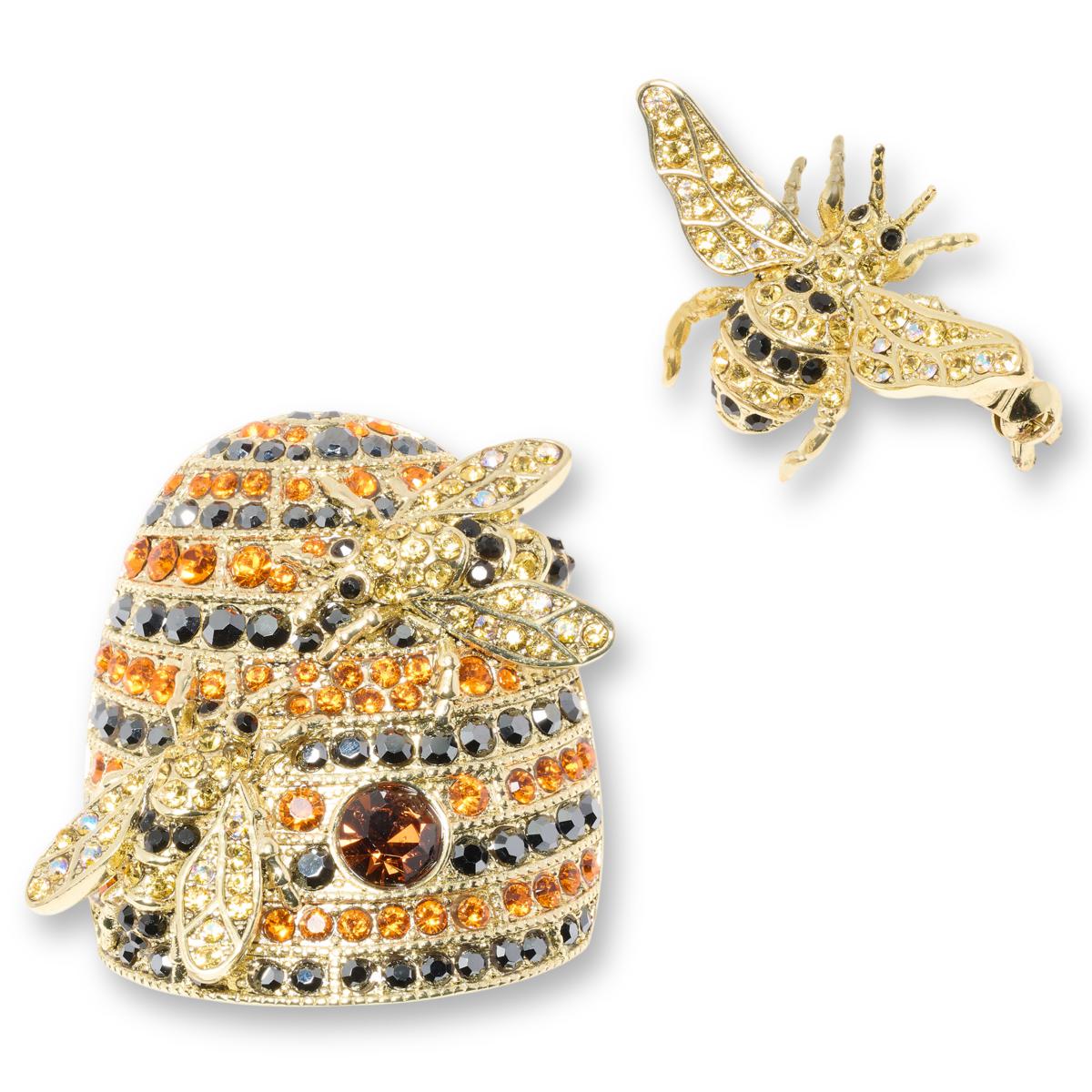 Heidi Daus Queen Bee 2-Piece Crystal Pin Set | HSN