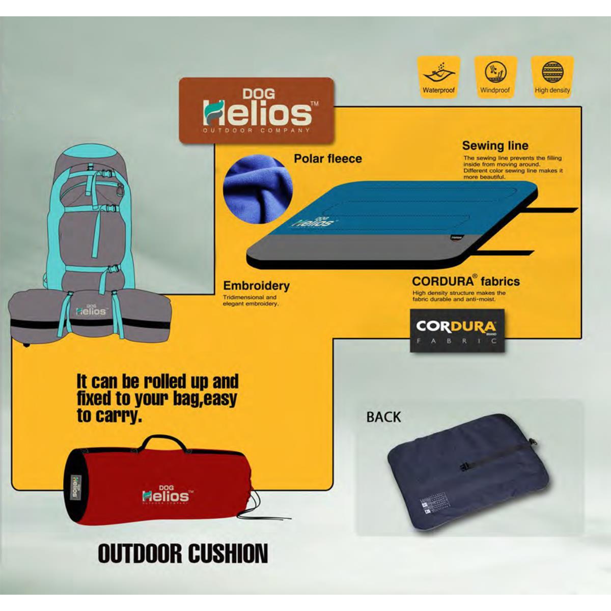 Helios Combat-Terrain Outdoor Cordura-Nyco Travel Folding Dog Bed Orange X-Large