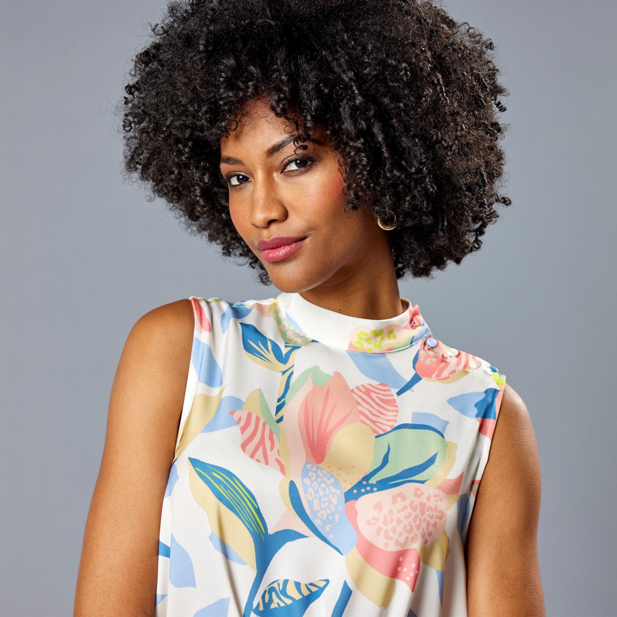 HFR x Undra Celeste Satin Mock-Neck Sleeveless Dress