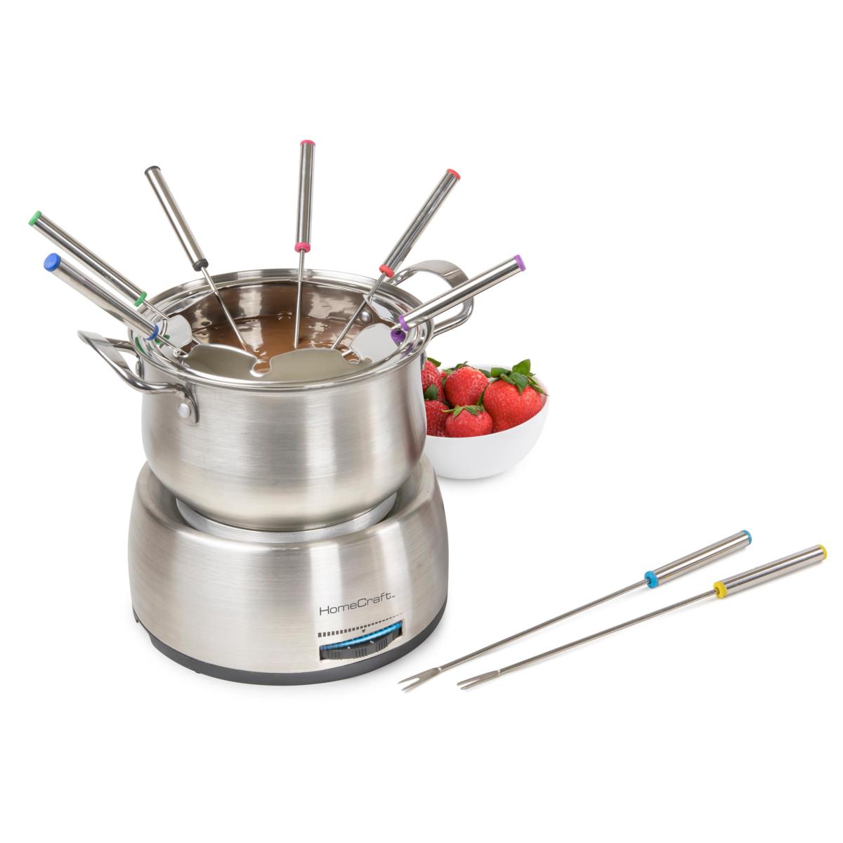 Dash Deluxe Stainless Steel Fondue Maker with Temperature Control BRAND NEW