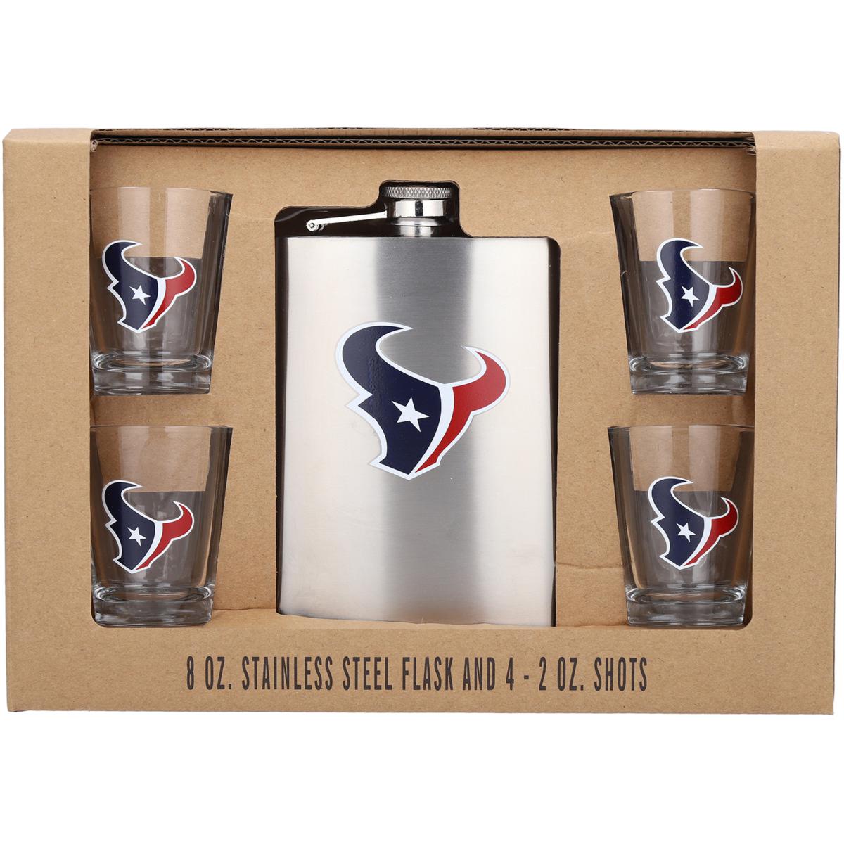 Houston Texans 8oz. Stainless Steel Flask & 2oz. Shot Glass Set