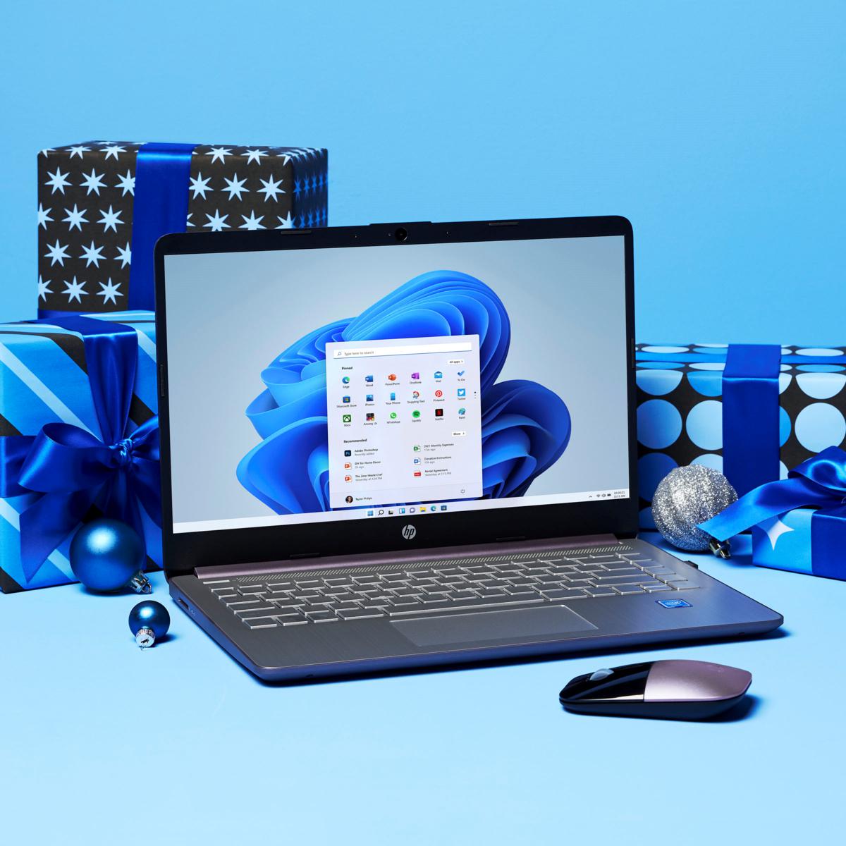 HP hot blue laptop