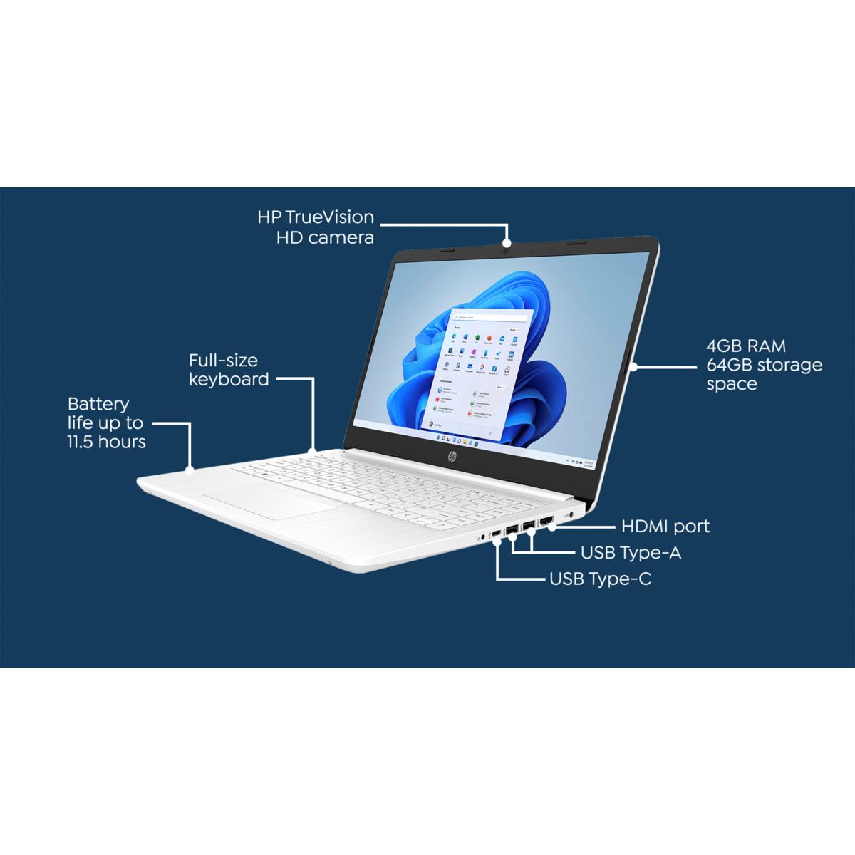 HP 17.3" Intel N200 4GB RAM 128GB Laptop w/Office 365 for 1-year - 23532154 | HSN