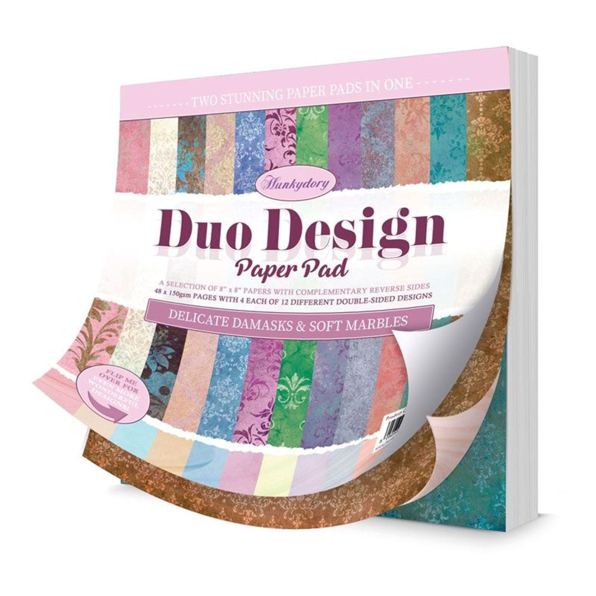 Hunkydory Crafts Duo Design Paper Pad - Delicate Damasks & Marbles