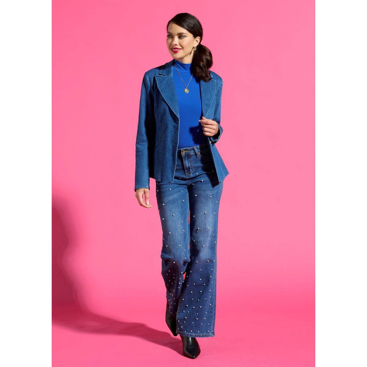 【関税&送料込】Ami Denim Jeans Nydj Ami Skinny Jeans Womens 6 Blue Denim Geo Laser Diamond