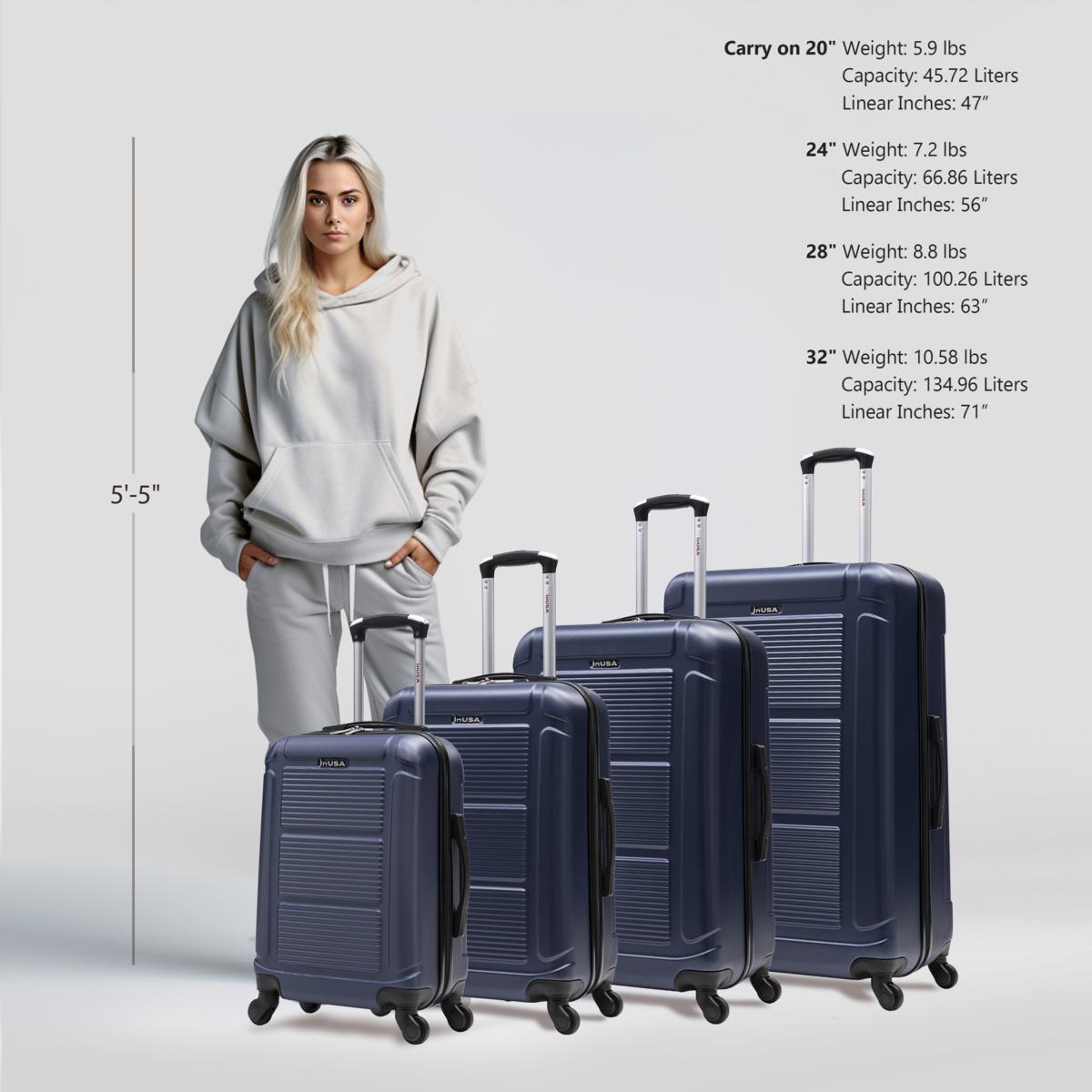 InUSA Pilot Lightweight Hardside 4 piece set | HSN