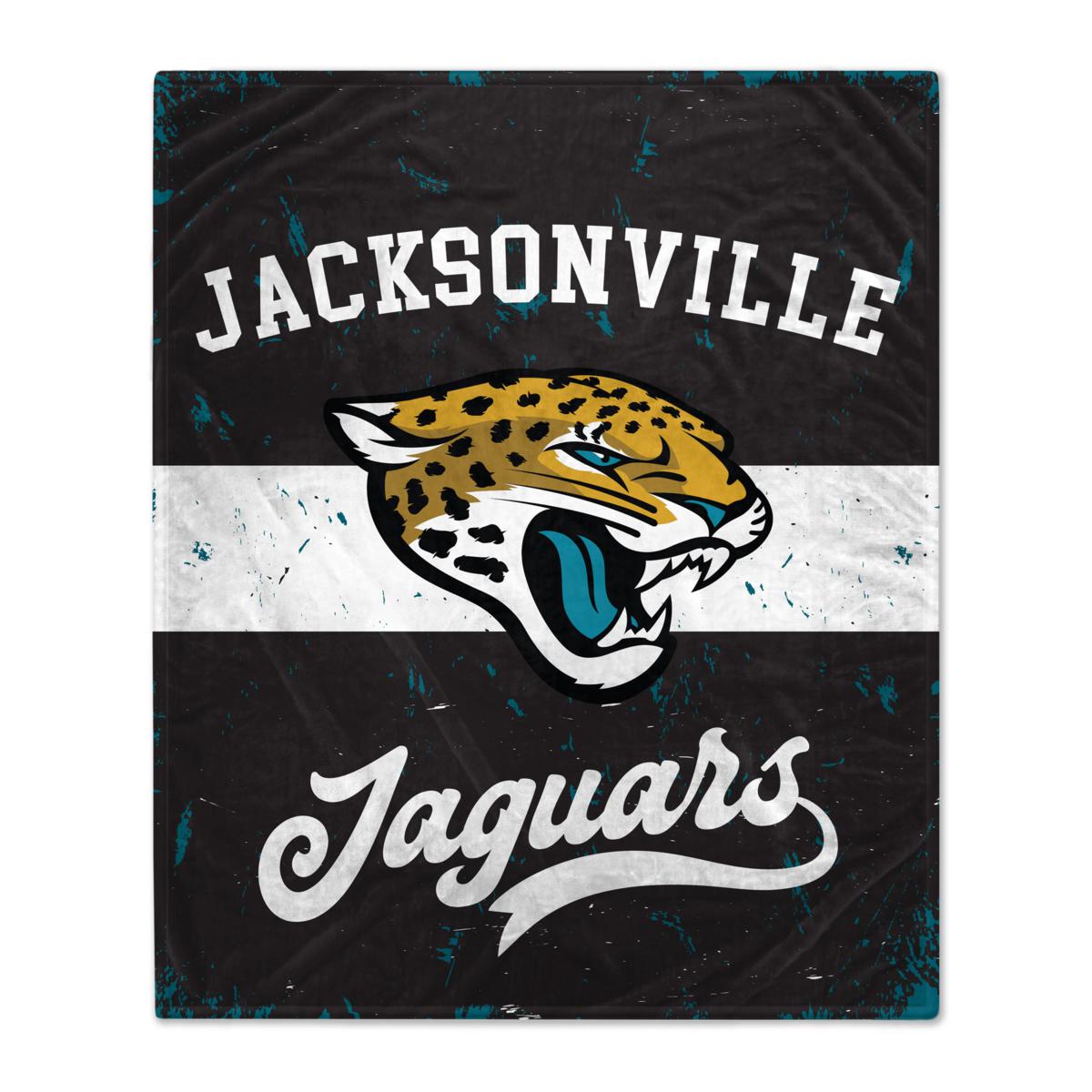 Jacksonville Jaguars 60'' x 70'' Retro Stripe Flannel Fleece Blanket