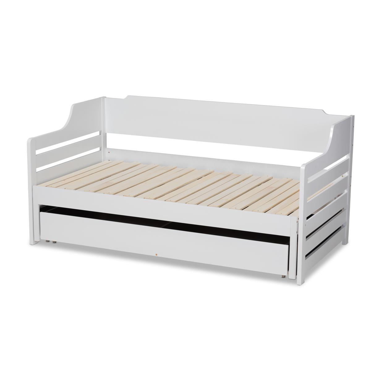 Extendable Twin to King Daybed with Trundle and 2 Storage Drawers