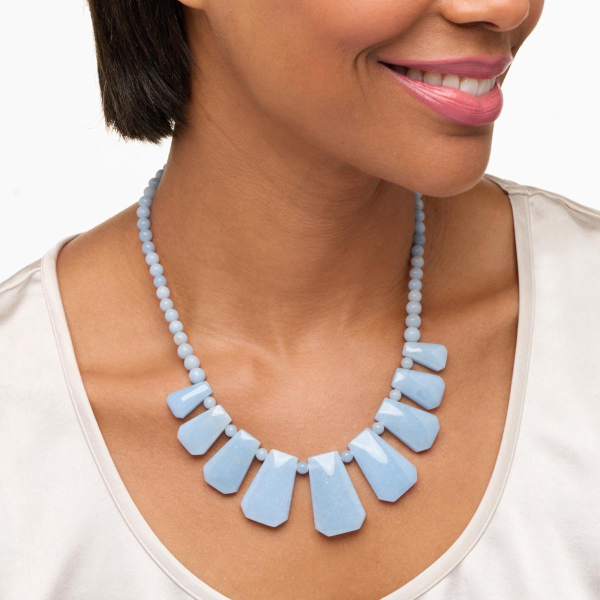 Jay King Cashmere Blue Anhydrite Sterling Silver 18