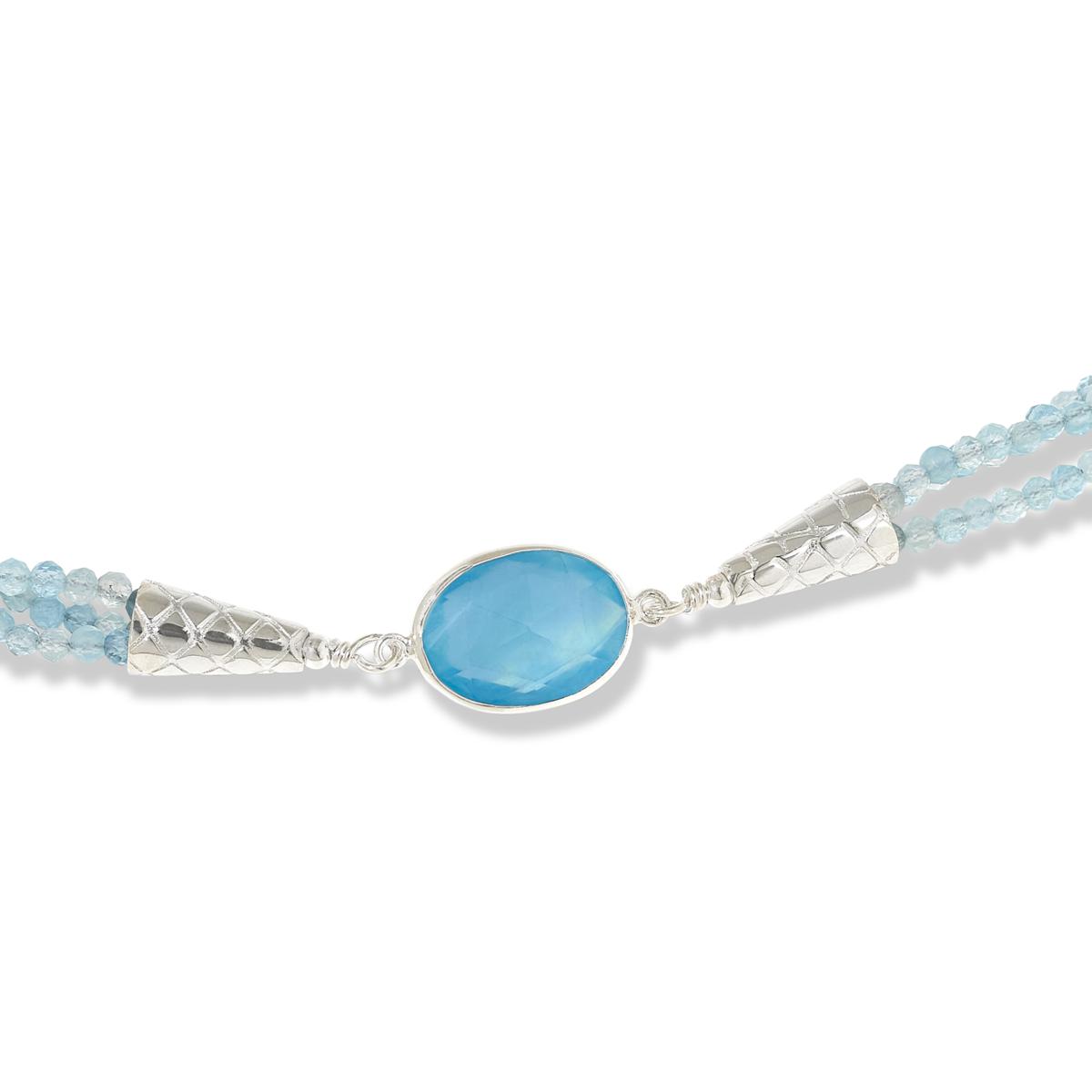 Jay King Gallery Collection Aquamarine 3-Strand Necklace