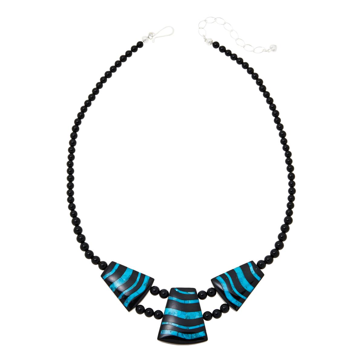 Jay King Gallery Collection Chalcedony & Turquoise Reversible Necklace ...