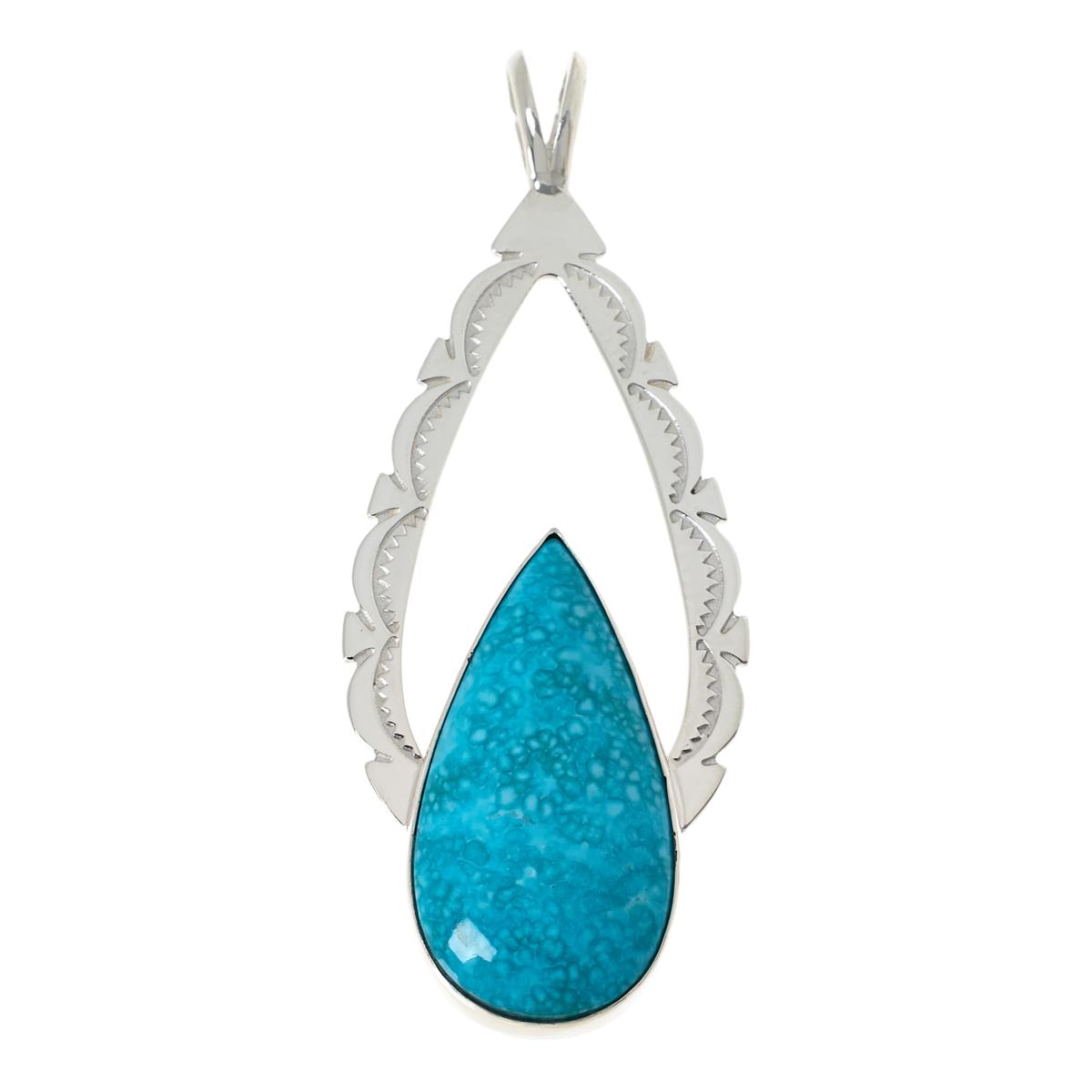 Jay King Gallery Collection Sterling Silver Sonoran Turquoise Pendant ...