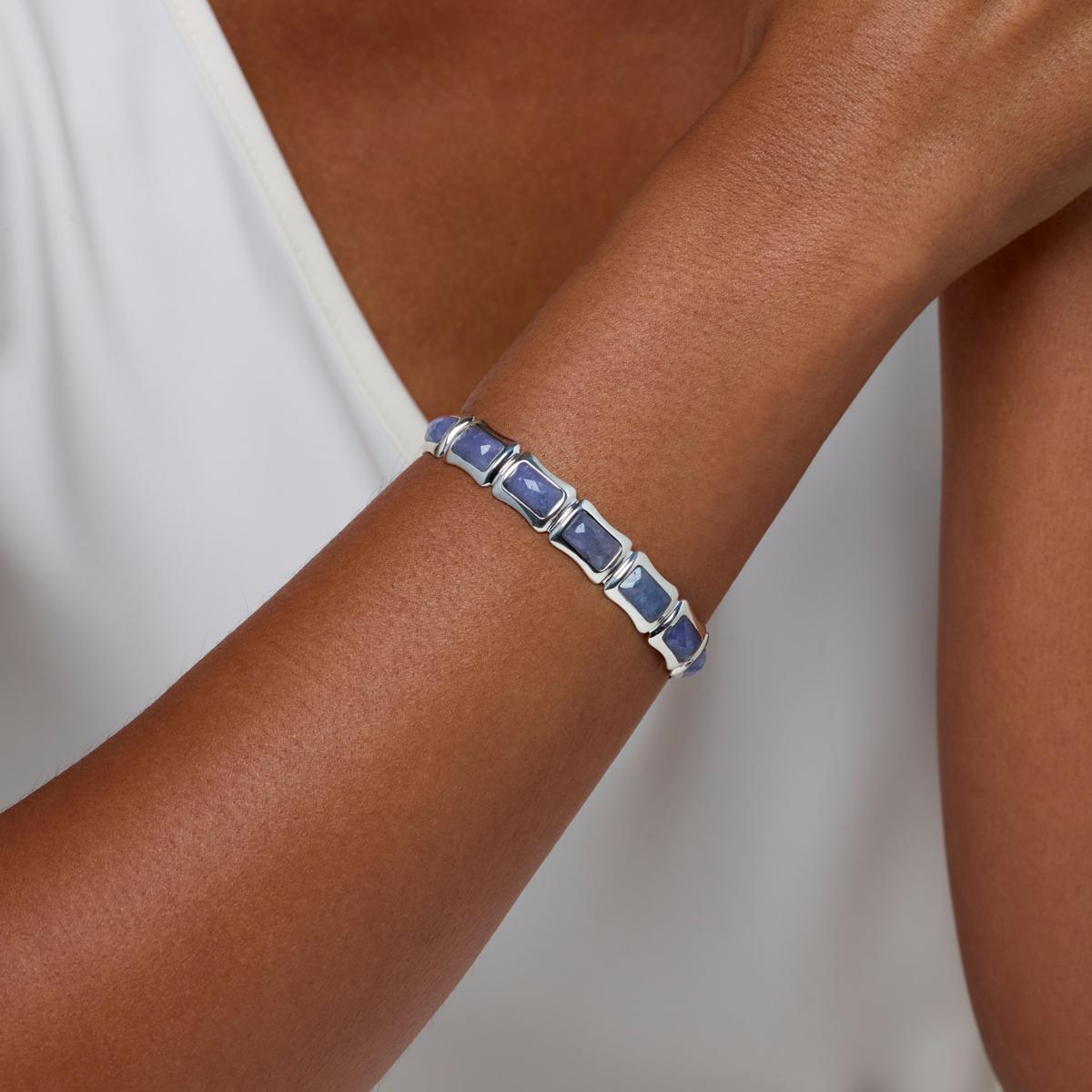 she　バングル Jay King Gallery Collection Sterling Silver Tanzanite Cuff